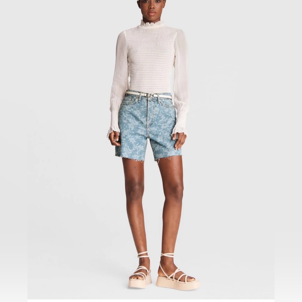 Rag & Bone Maya High-Rise 6" Short - Laser Floral
